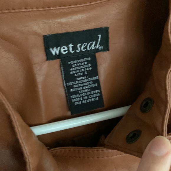 Cognac Brown Leather Jacket with Braided Epaulettes - Picture 2 of 7